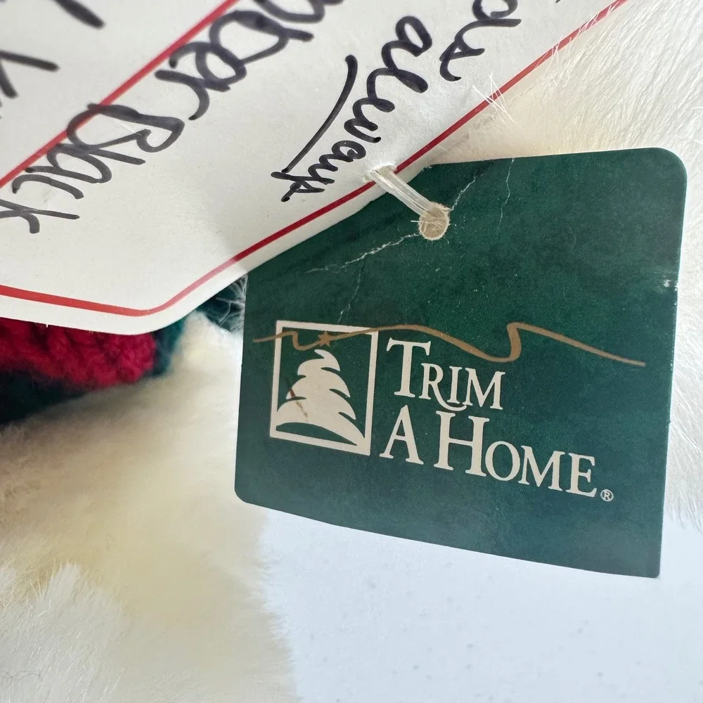 1997 Trim A Home Kmart Collectible‎ Teddy Bear Red Sweater Christmas Candy Cane